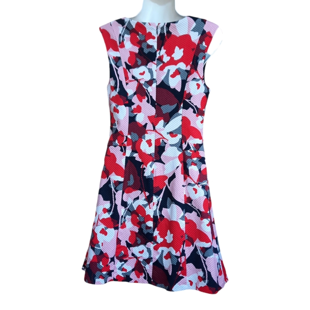 The Limited Red Pink Floral Fit & Flare Coctail Dress - Picture 4 of 10
